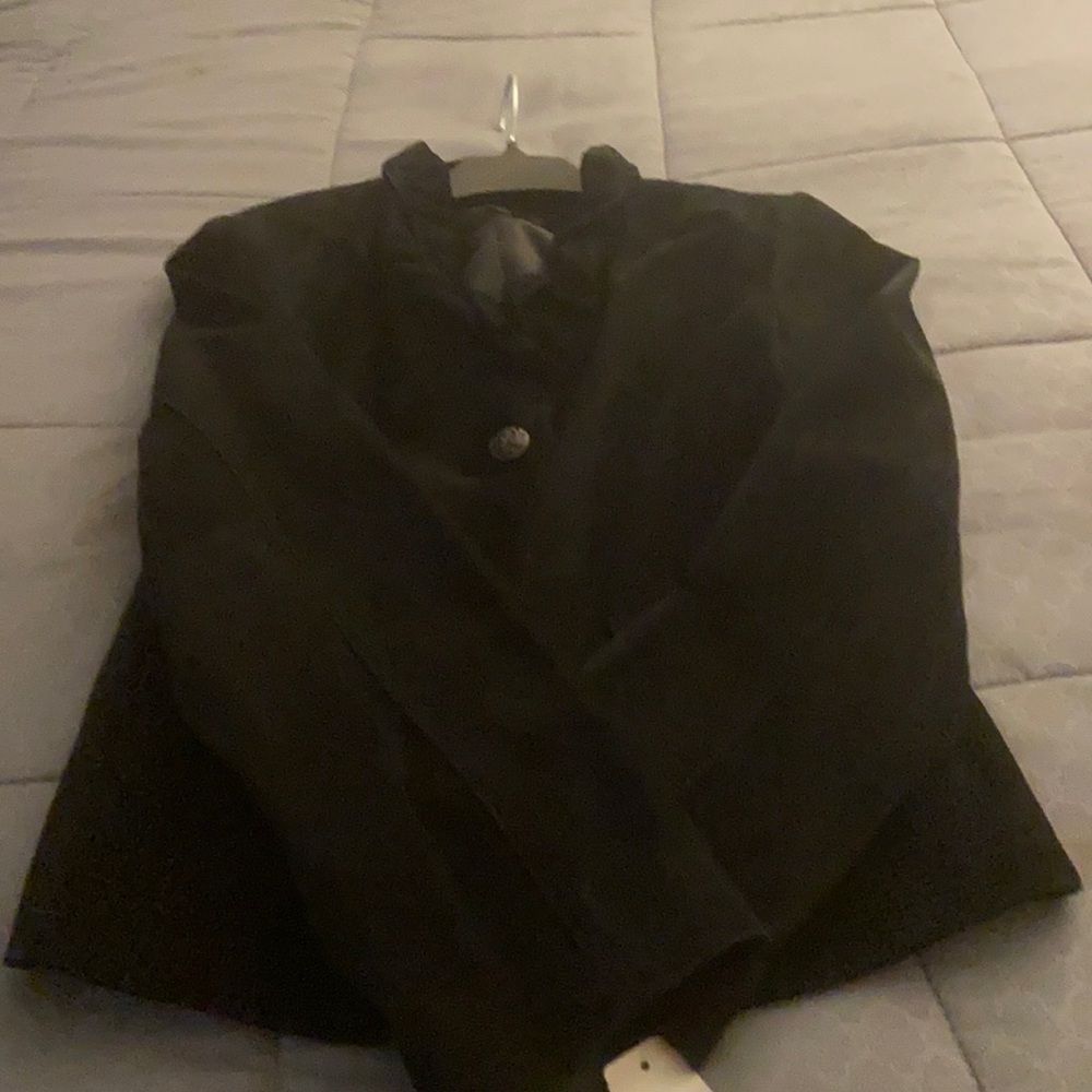 Washable black suede blazer